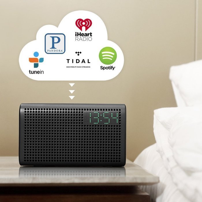 GGMM E3 Wireless WiFi/ Bluetooth Speaker with LED Alarm Clock & Smart USB Charging port, Featuring Airplay, DLNA... N2
