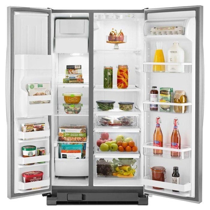 Whirlpool WRS325FDAW 25.4 Cu. Ft. White Side-By-Side Refrigerator - Energy Star