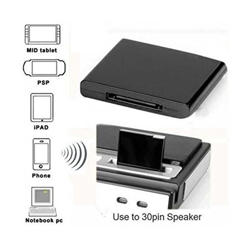 Northbear 30-Pin Dock Bluetooth Music Receiver Adapter for iPod iPhone Dock Speakers