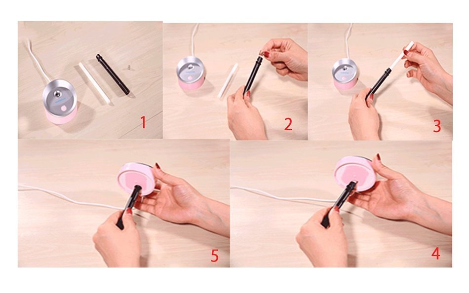 Ultrasonic Cool Mist Humidifier (Multi Use for Car Travel Office Desk Desktop Small Bedroom) USB Portable Mini... N6