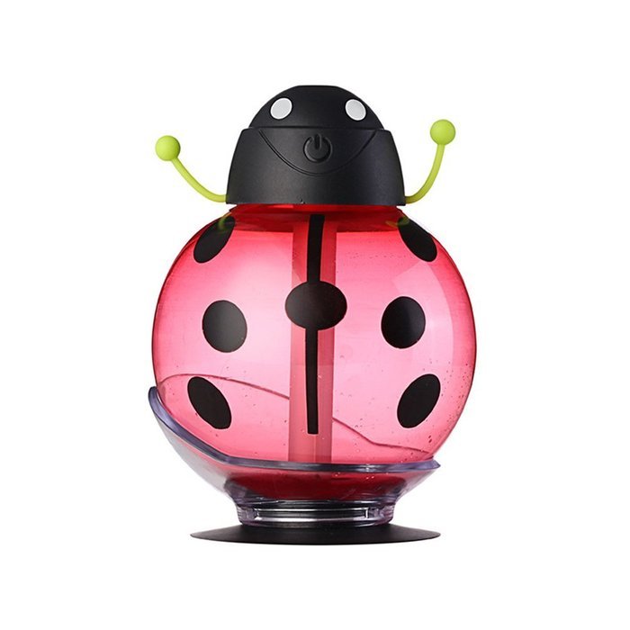 IPUIS 260ML Beetle Mini USB Humidifier Purifier with LED Light 360 Degree Rotation for Office Home School Travel... N4