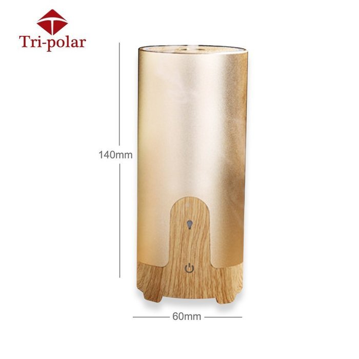 Tri-polar 50mlPortable Wood Grain Ultrasonic Mist Whisper-Quiet Vehicle-Mounted Aromatherapy Essential Oil Diffuser... N13