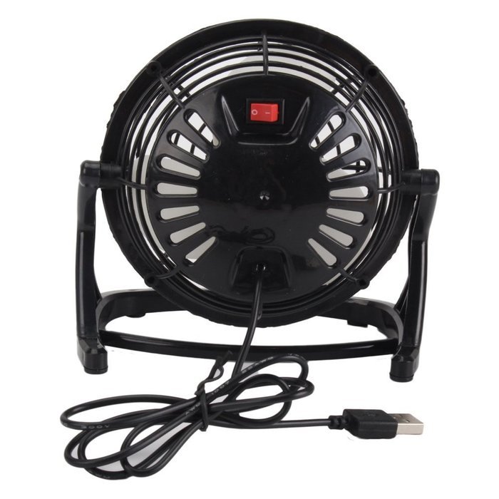 Mini Portable USB Fan Desktop Mute Cooler Fan for Tablet Laptop Computer Black N4