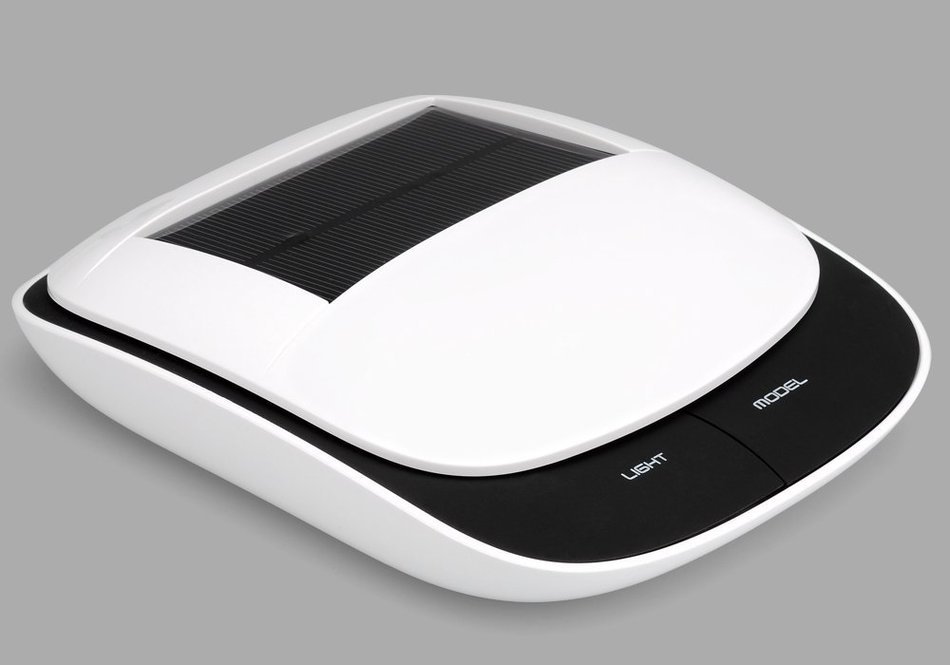 Solar Power Air Purifier - Polysilicon Solar Panel, Built-in Battery 600mAh, Active Carbon HEPA, Ozone Disinfection N2