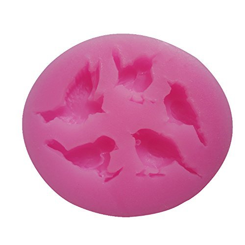 Kitty-Party DIY 3d Silicone Mold Tray 5 Mini Birds Flying Birds Shaped Cake Decorating Mold N2