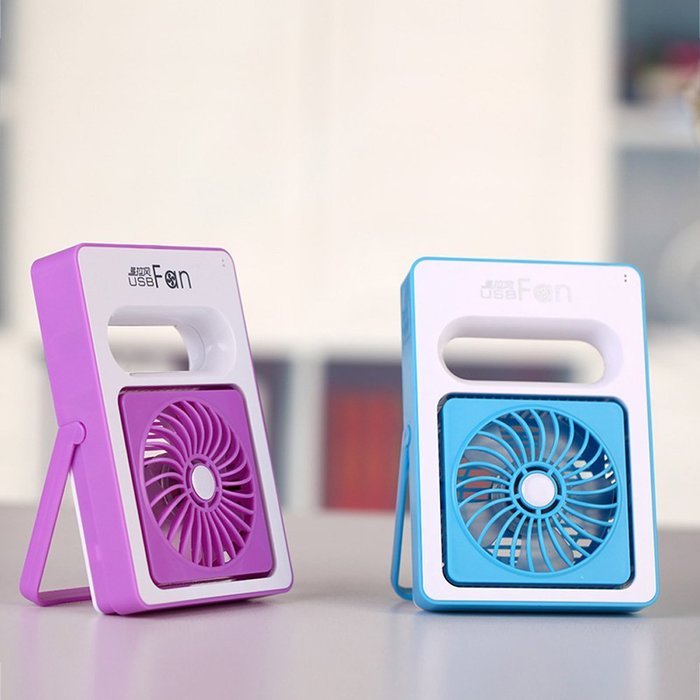 Portable Rechargeable Fan, Megadream Mini Personal Wireless Electric Round Desk Fan LED Lights 3 Modes Wind Adjustable... N5