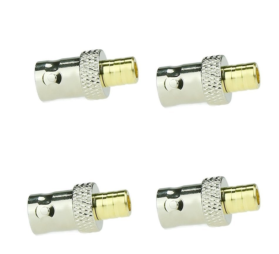 3-Pack RF Coaxial Coax Adapter BNC Female to SMB Female Connector N2