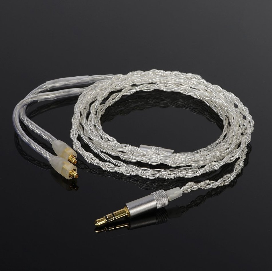 For SE215 SE425 SE535 SE846 UE900 Shure Headphone Replacement Cable 5N OCC Crystal Silver Plated DIY Cord for... N6