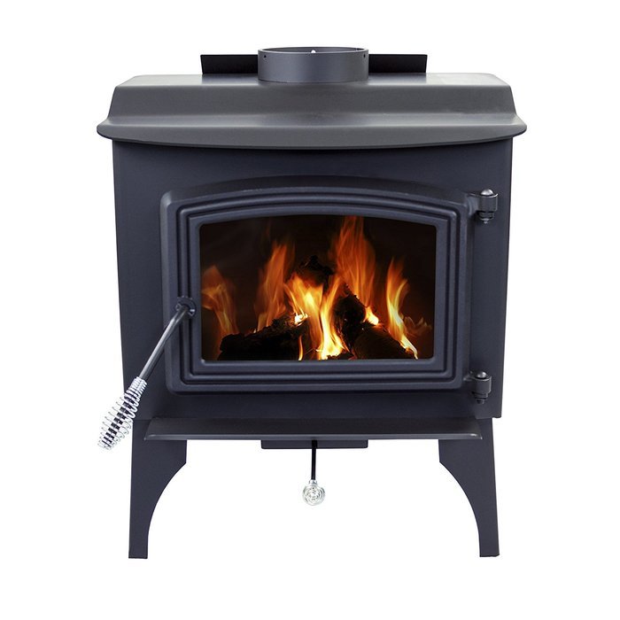 Pleasant Hearth WS-2417 1200 sq. ft. Wood Stove with Leg Base, Small N5