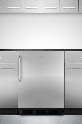 5.5 cu.ft Commercial Built In All-Refrigerator in All Stainless Steel and Lock FF7LBLCSS by Summit