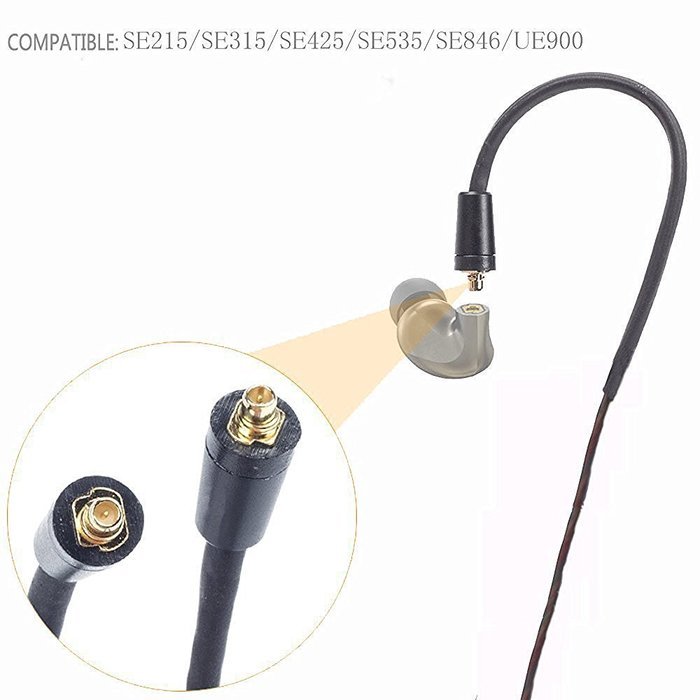 For SE215 SE425 SE535 SE846 UE900 Shure Headphone Replacement Cable 5N OCC Crystal Silver Plated DIY Cord for... N11