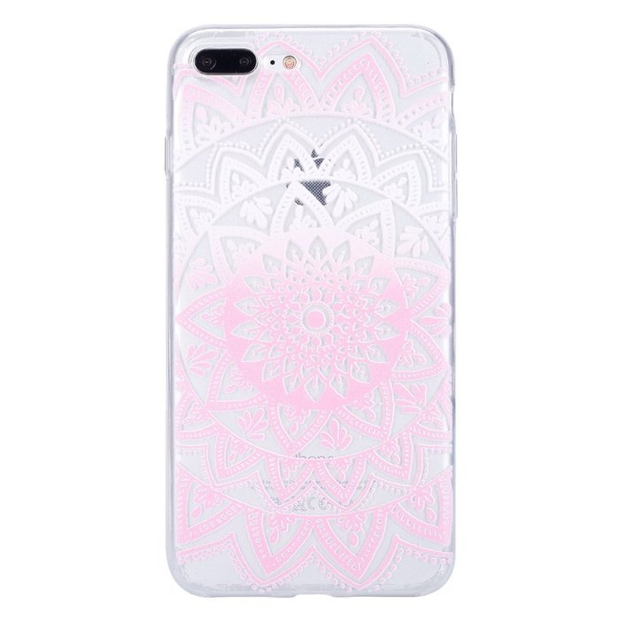 iPhone 7 Plus Case, PHEZEN Henna Mandala Floral Design [Scratch Resistant] Clear TPU Bumper Case Soft Rubber Gel... N55