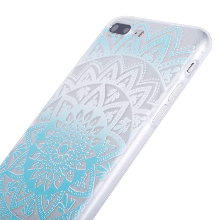 iPhone 7 Plus Case, PHEZEN Henna Mandala Floral Design [Scratch Resistant] Clear TPU Bumper Case Soft Rubber Gel... N59