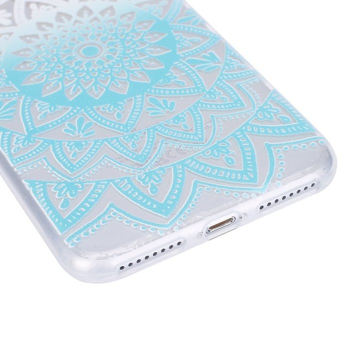 iPhone 7 Plus Case, PHEZEN Henna Mandala Floral Design [Scratch Resistant] Clear TPU Bumper Case Soft Rubber Gel... N60