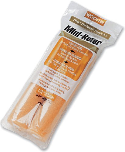 Wooster Brush R220-6 1/2 Mini-Koter Lint-Free Foam 1/2-Inch Nap, 2-Pack, 6-1/2-Inch by Wooster Brush