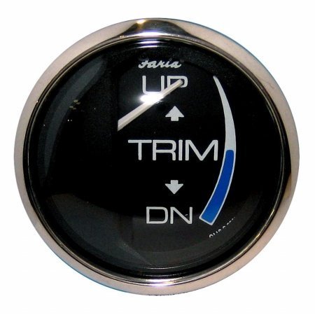 Faria Beede Instruments 13709 2 in. Chesapeake Black Stainless Steel Trim Gauge