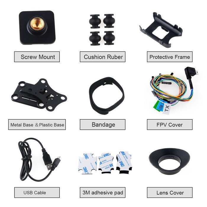 Crazepony ONEPAA X2000 FPV Action Camera HD Built-in 780mAh Battery 145 Degree Wide Angle with Wifi for QAV Multicopter N3