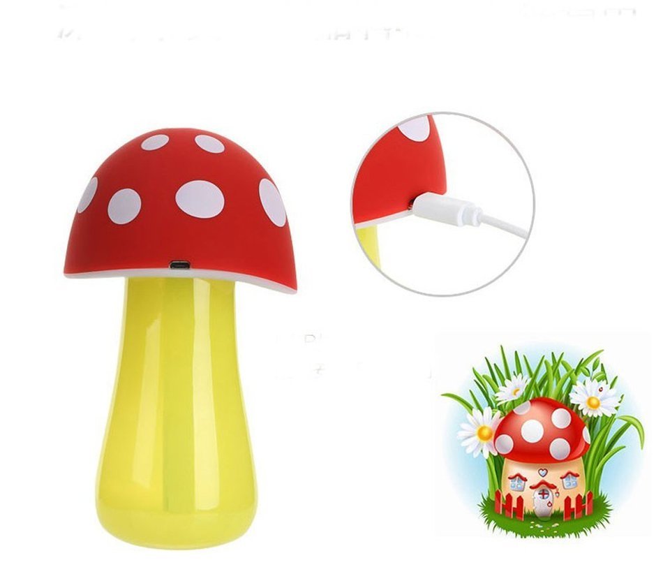 Ultrasonic Cool Mist Humidifier,BENKS Mushroom Humidifier 200ml for skin moisturizing,stealth mask with No Noise... N9