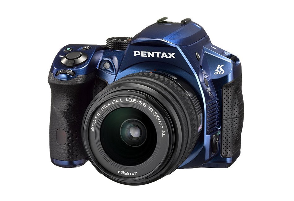 Pentax K-30 16 MP CMOS Digital SLR 18-55 WR Lens Kit Crystal Blue N2