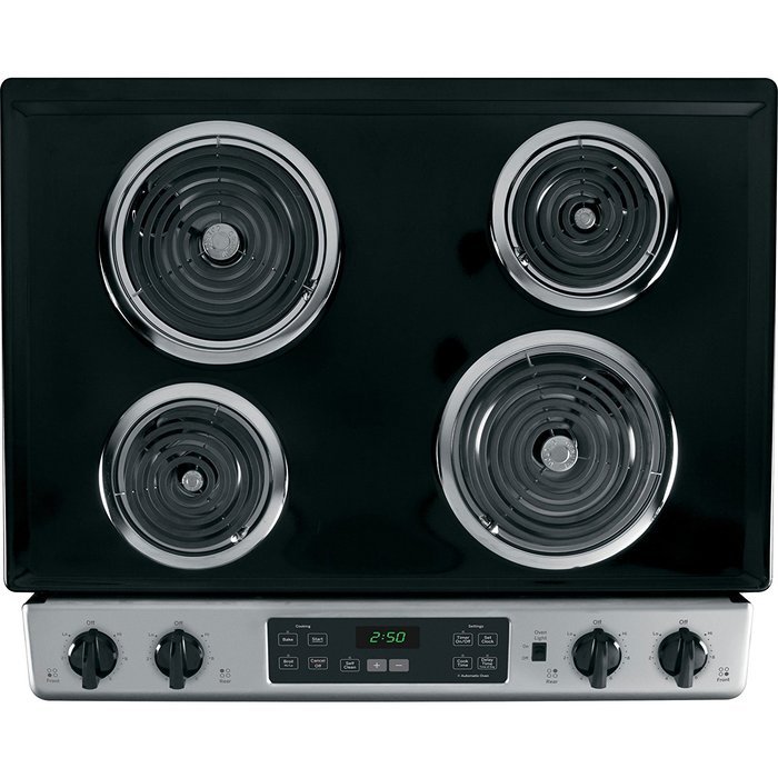 GE JS250RFSS 30" Stainless Steel Electric Slide-In Coil Range