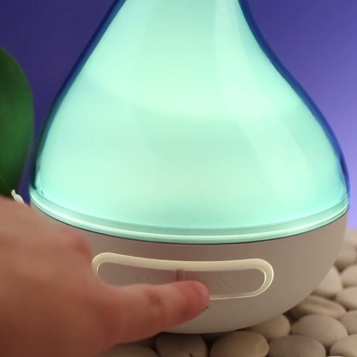 SpaRoom AeroMist Ultrasonic Essential Oil Diffuser and Steaming Mist Diffuser For AromaTherapy, Blue N6