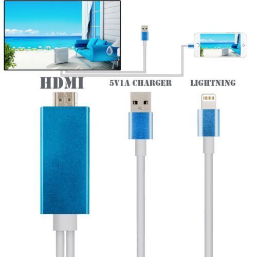 1080P HDMI Dongle Display Receiver Adapter for iPhone5/5s/6/6s - Blue