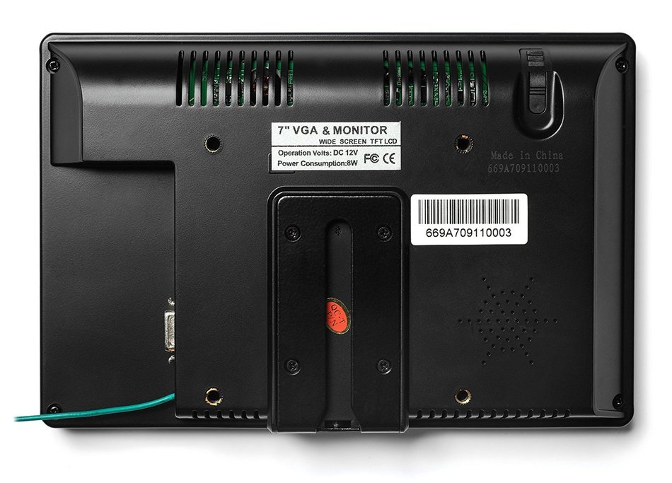 Preassembled Black Double Din LCD Frame with 7