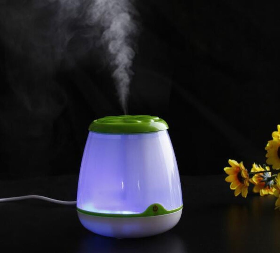 Mayco Bell Air Humidifier - Crystal Mini Portable USB Personal Humidifier with Night LED Light - Ultrasonic Diffuser... N3