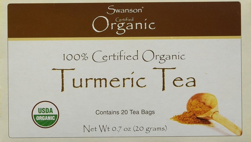 Swanson 100% Certified Organic Turmeric Tea -- 20 Bags (Three Boxes each of 20 Tea Bags) N2