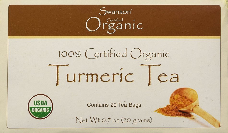 Swanson 100% Certified Organic Turmeric Tea -- 20 Bags (Three Boxes each of 20 Tea Bags) N4