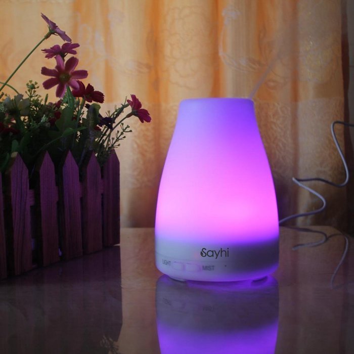 Sayhi 120 Milliliter Ultrasonic Mist Aroma Humidifier Aromatherapy Essential Oil Diffuser for Room,Car N9