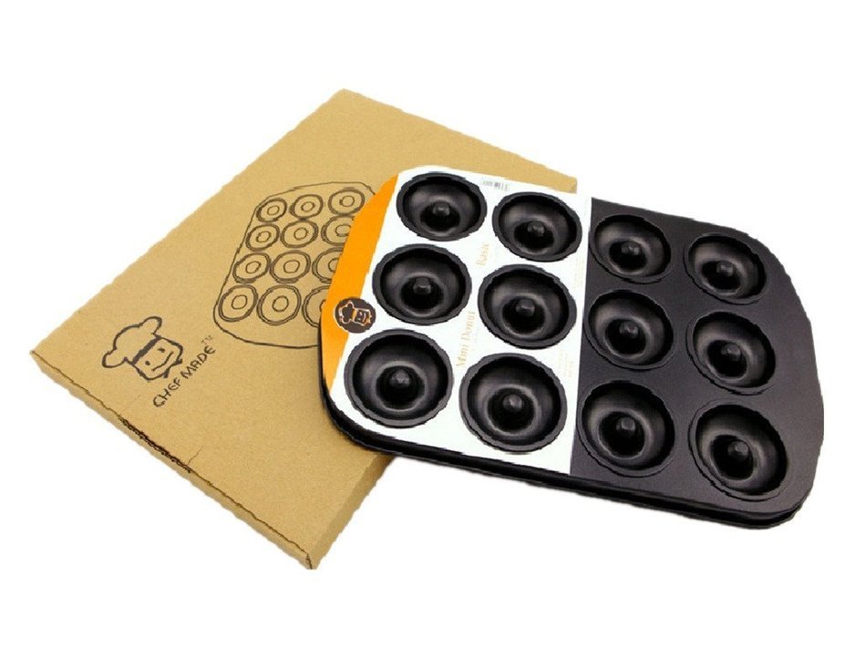 Non-Stick 12-Cup Mini Donut Pan Cookies Mold DIY Cake, 1 Set