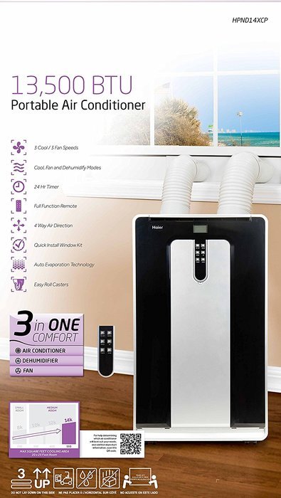 Haier HPND14XCP 13500 BTU Portable Air Conditioner N9