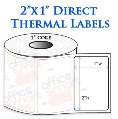 2x1 Direct Thermal Barcode Labels for Zebra GC420d GC420t GK420d GK420t GX420d GX420t LP2824 LP2422 TLP2824 LP2844...