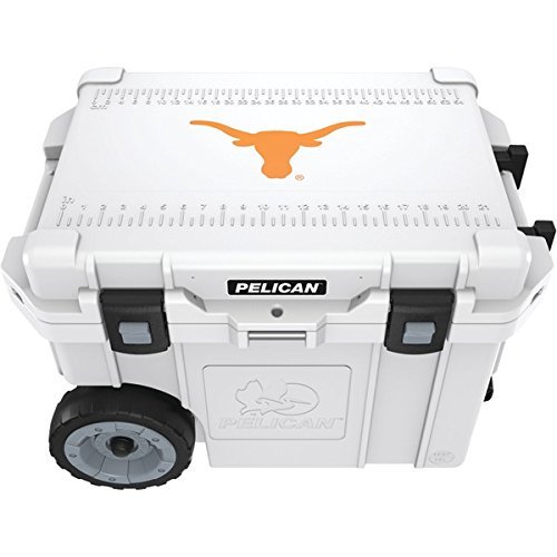New PELICAN CC-19328-45QWT University of Texas Longhorns Elite Wheeled Cooler
