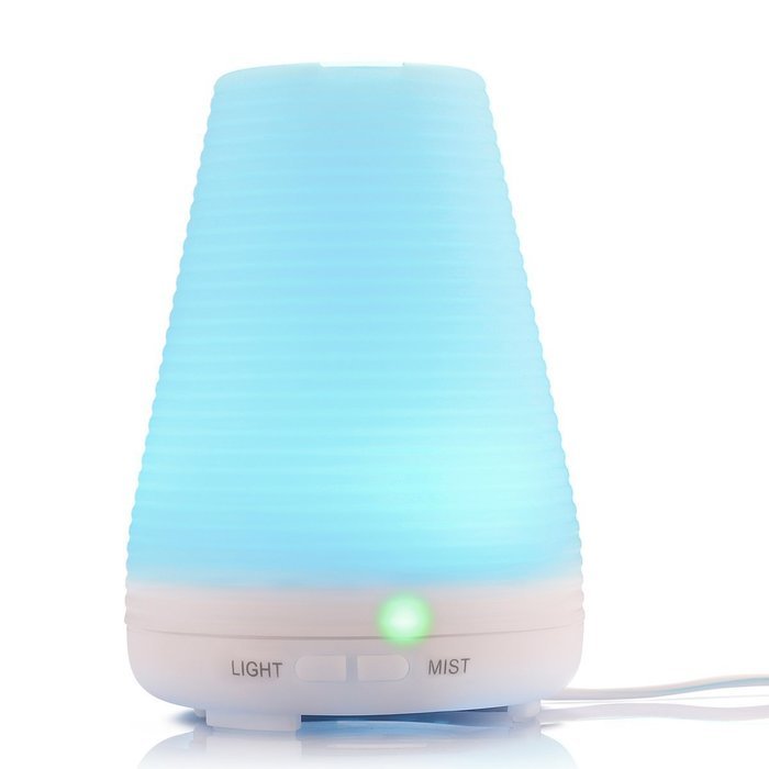 Ohala 300ml Aromatherapy Essential Oil Diffuser Ultrasonic Air Humidifier with 4 Timer Settings 7 LED Color Changing... N9