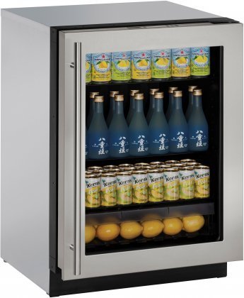U-Line U3024RGLS00B 24" Built In Compact Refrigerator with 4.9 cu.ft. Capacity, in Stainless Steel