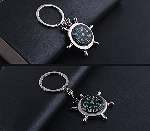 Mini Metal Precise Portable Camping Sport Hike Keychain Outdoor Compass Ring N4