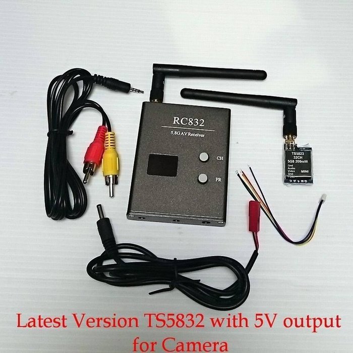Boscam Wireless AV Mini Transmitter TX TS5823 Receiver RC832 FPV 32Ch 5.8G