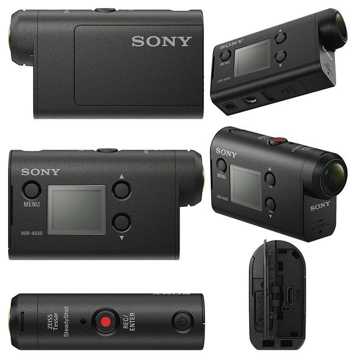 Sony HDR-AS50/B Full HD 1080p Action Cam with 32GB MicroSD Card & Battery Pack Bundle N2
