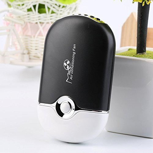 Rechargeable Portable Mini Handheld Air Conditioning Cooling Fan USB Cooler BE, Can be placed on the desk, hang... N15
