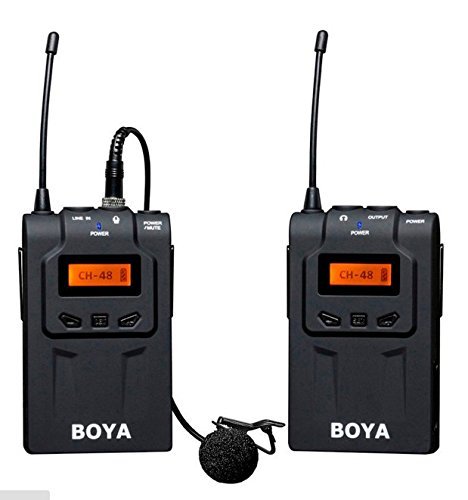 BOYA BY-WM6 Ultra High Frequency UHF Wireless Lavalier Microphone System for Canon Nikon Sony DSLR N5