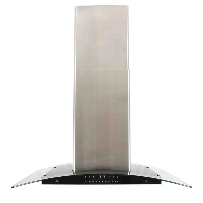 AKDY New 30" European Style Island Mount Stainless Steel Range Hood Vent Swiping Sensor Control W/Both Side Accessible...