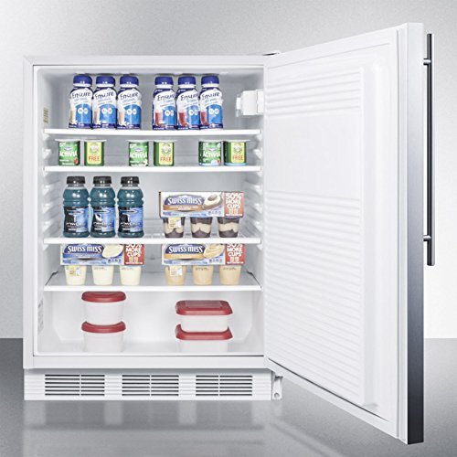 Summit AccuCold ALB751SSHV 24" Wide 5.5 Cu. Ft. Built-In Undercounter All Refrigerator with Automatic Defrost...