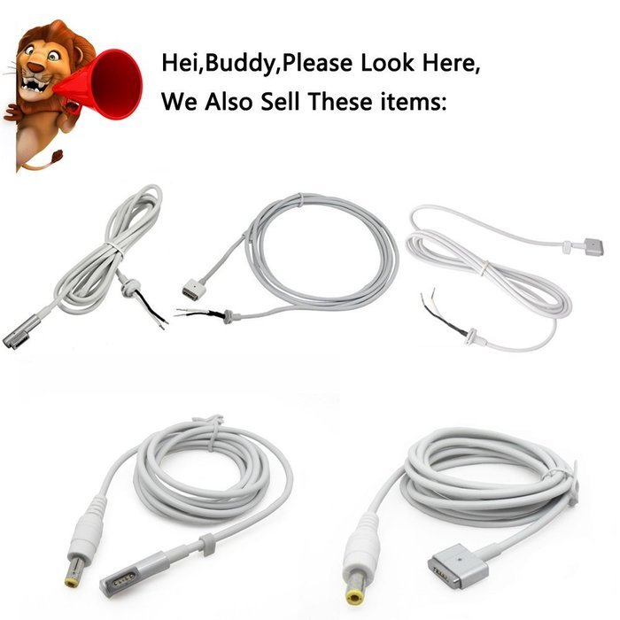 i-smile&reg; "T-Tip"T-Head Power Bank Male Connector DC MagSafe 2 Cable For Apple Macbook Air Pro 5.5x2.5mm