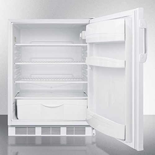 Summit FF6BI7ADA: Commercially approved, ADA compliant built-in undercounter all-refrigerator with automatic defrost