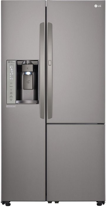 LG LSXS26386D 26.0 Cu. Ft. Black Stainless Steel Side-By-Side Refrigerator - Energy Star