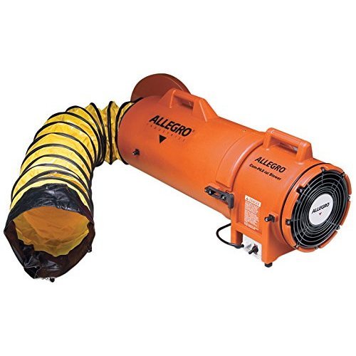 Allegro Industries 9533‐25 Plastic Compaxial Blower, AC with 25' Ducting and Canister Assembly, 8"