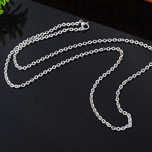 1PC Fashion Stainless Steel Cross Chain Polishing Necklace 51cm