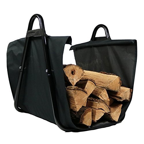 Log Indoor/Outdoor Firewood Log Holder with Carrier N2